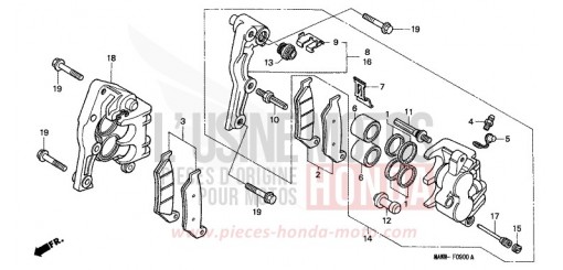 FRONT BRAKE CALIPER XL600VX de 1999